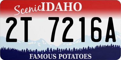 ID license plate 2T7216A