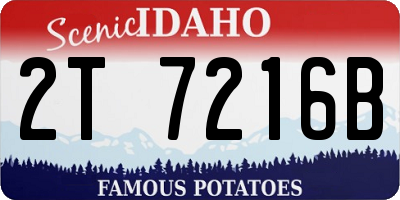 ID license plate 2T7216B