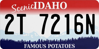 ID license plate 2T7216N