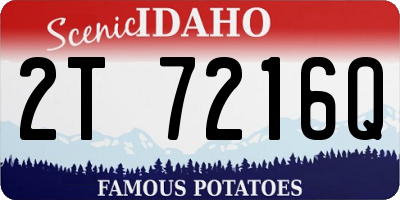 ID license plate 2T7216Q