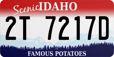 ID license plate 2T7217D