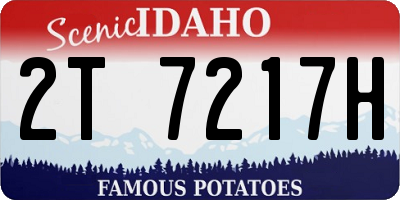 ID license plate 2T7217H