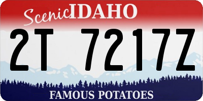 ID license plate 2T7217Z
