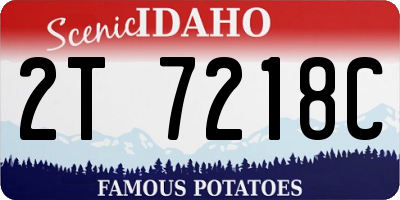 ID license plate 2T7218C