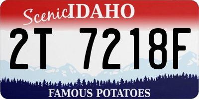 ID license plate 2T7218F