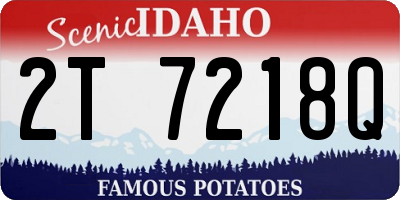 ID license plate 2T7218Q