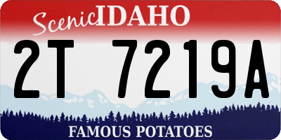 ID license plate 2T7219A