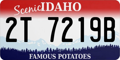 ID license plate 2T7219B