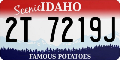 ID license plate 2T7219J
