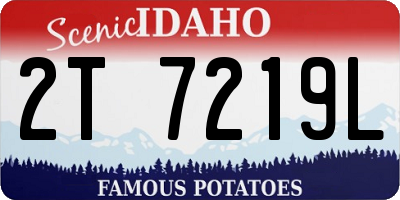 ID license plate 2T7219L
