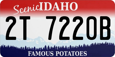 ID license plate 2T7220B