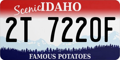 ID license plate 2T7220F