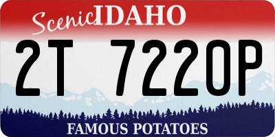 ID license plate 2T7220P