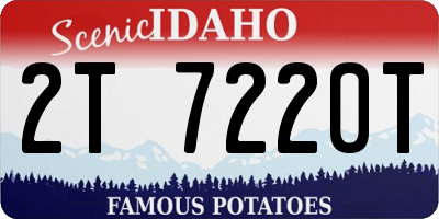 ID license plate 2T7220T
