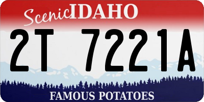 ID license plate 2T7221A