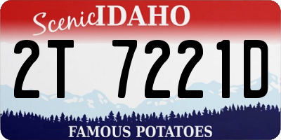 ID license plate 2T7221D