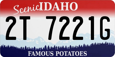 ID license plate 2T7221G