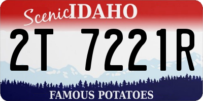 ID license plate 2T7221R