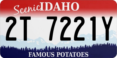 ID license plate 2T7221Y