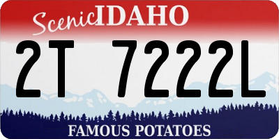 ID license plate 2T7222L