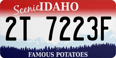 ID license plate 2T7223F
