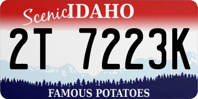 ID license plate 2T7223K