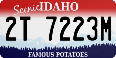ID license plate 2T7223M