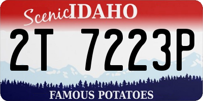 ID license plate 2T7223P