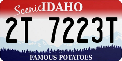 ID license plate 2T7223T