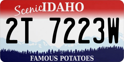 ID license plate 2T7223W