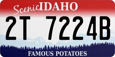 ID license plate 2T7224B