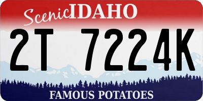 ID license plate 2T7224K