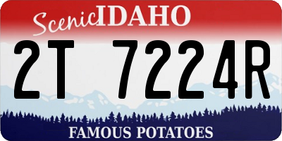 ID license plate 2T7224R