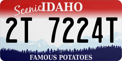 ID license plate 2T7224T
