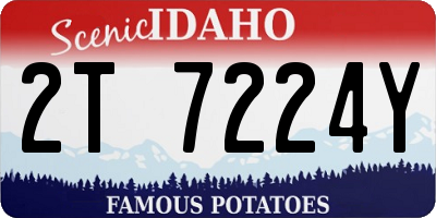 ID license plate 2T7224Y