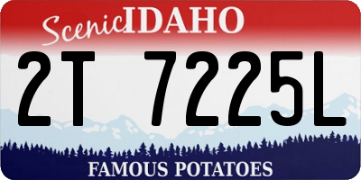 ID license plate 2T7225L