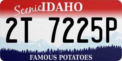 ID license plate 2T7225P