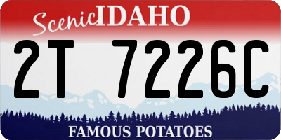 ID license plate 2T7226C