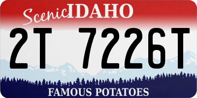 ID license plate 2T7226T
