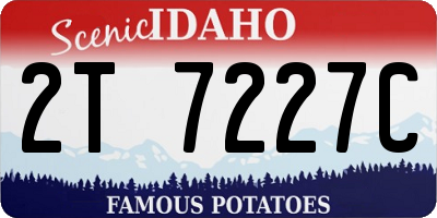 ID license plate 2T7227C