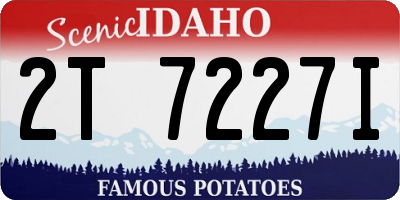 ID license plate 2T7227I