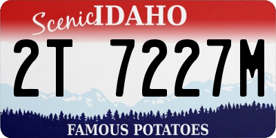 ID license plate 2T7227M
