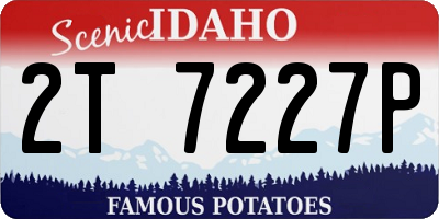 ID license plate 2T7227P