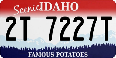 ID license plate 2T7227T