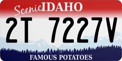ID license plate 2T7227V