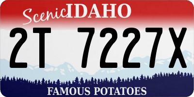 ID license plate 2T7227X