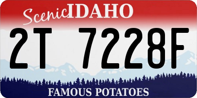 ID license plate 2T7228F