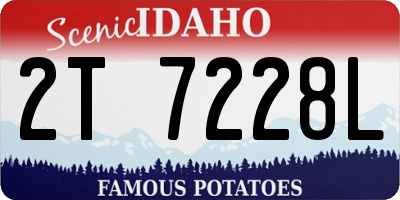 ID license plate 2T7228L