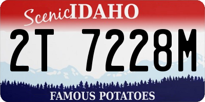 ID license plate 2T7228M