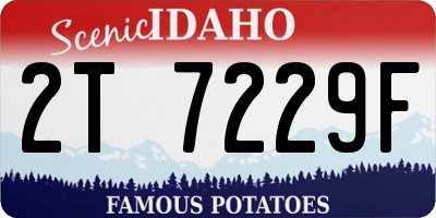 ID license plate 2T7229F